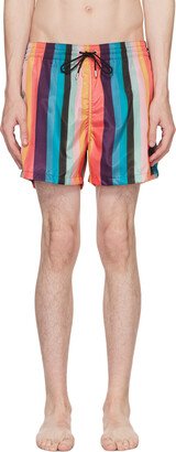 Multicolor Artist Stripe Swim Shorts