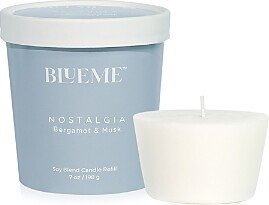 Blueme Nostalgia Bergamot & Musk Small Recandle, 7 oz.