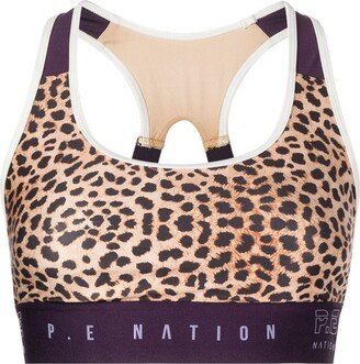 Leopard-Print Sports Bra-AD