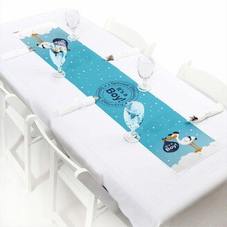 Big Dot Of Happiness Boy Special Delivery - Petite Baby Shower Paper Table Runner - 12 x 60 inches