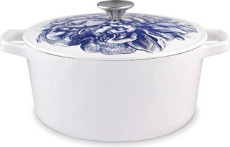 Caskata 5qt Enameled Cast Iron Round Casserole - Blooming Peony