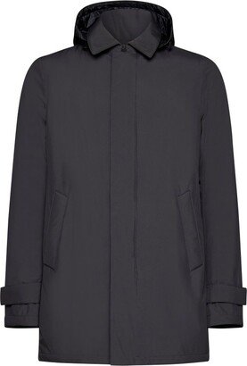 Gortex Logo-Printed Drawstring Hooded Coat