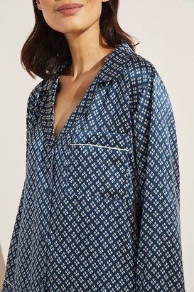 Inez Washable Silk Printed Long PJ Set