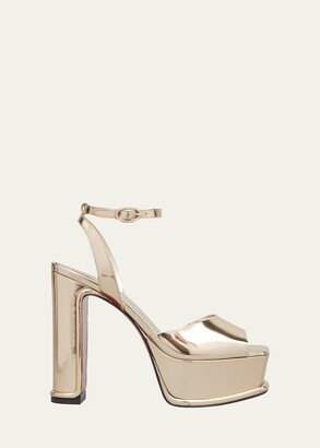 Amali Metallic Red Sole Platform Sandals-AA