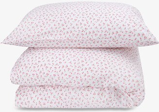 The Little White Company WhitePink Effie Tulip-print cot Cotton-blend Duvet set