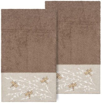 Braelyn Embellished Bath Towel - Set of 2 - Latte