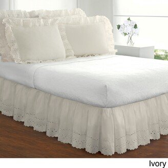 Ruffled Lauren Eyelet 18-inch Bedskirt