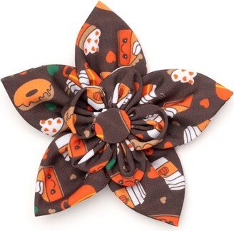 The Worthy Dog Pumpkin Spice Flower Accessory - Brown - S