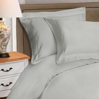 Egyptian Cotton 530 Thread Count Solid Duvet Cover Set with Pillow Shams