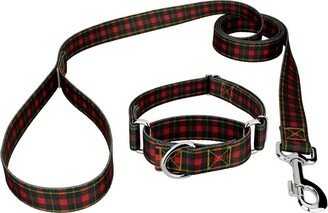 Country Brook Petz Buffalo Plaid Martingale Dog Collar and Leash (1 Inch, Extra Large)