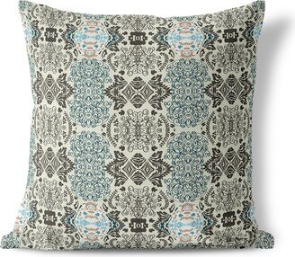 Amrita Sen Designs Amrita Sen Elegant Twirls Indoor Outdoor Pillow