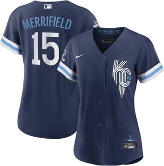 Women's Whit Merrifield Navy Kansas City Royals Alternate City Connect Replica Player Jersey