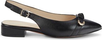 Menlo Leather Slingback Skimmer Flats