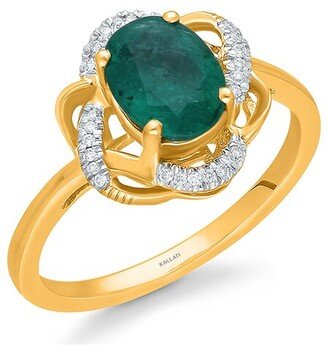 Kallati 14K 1.25 Ct. Tw. Diamond & Emerald Ring