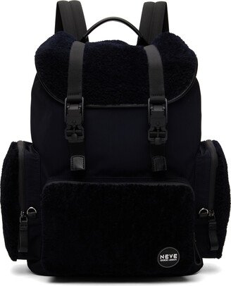 Black Shearling Backpack