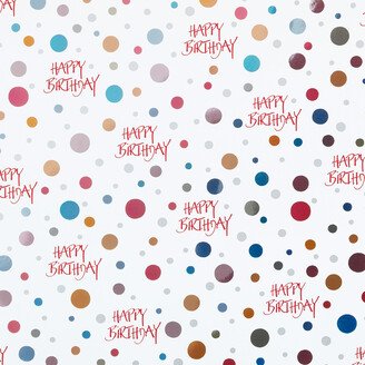 Wrap Happy Birthday Dots Multi-Colored