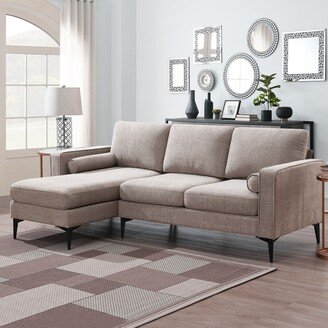 Calnod Chenille Sectional Sofa with Reversible Chaise