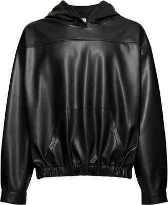 THE FRANKIE SHOP Aston hooded faux leather jacket