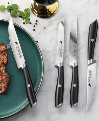 Saveur Selects Voyage Series 4-Pc. Fine Edge Forged German Steel Steak Knife Set