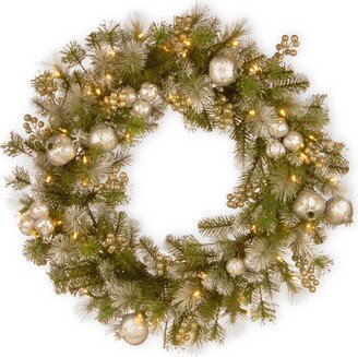 National Tree Company Pre-Lit Artificial Christmas Wreath-AB