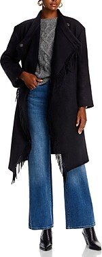 Ricky Fringe Trim Midi Coat