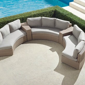 Pasadena II 5-pc. Modular Sofa Set in Dove Finish