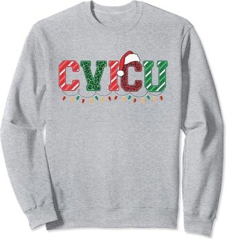 CVICU Nurse Christmas Tee Vintage CVICU Nurse Christmas Cardiac Cardiovascular ICU Sweatshirt