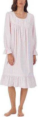 Cotton Flannel Long Sleeve Waltz Gown (Pink) Women's Pajama