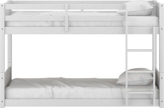 Twin Over Twin Capri Wood Floor Kids' Bunk Bed White