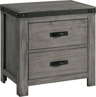 2 Drawer Montauk Nightstand Gray