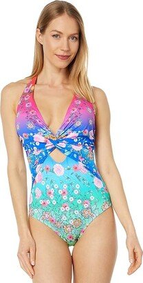 Twist Keyhole One-Piece (Multi) Women's Swimsuits One Piece