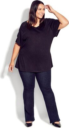 | Women's Plus Size Best Bootleg Jean - dark - 22W