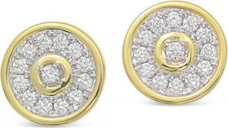 18k Gold Firenze Spinning Diamond Disc Earrings