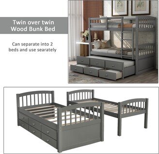 Twin Trundle Bed with 3 Drawers