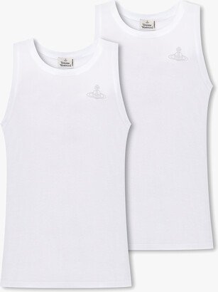 Branded T-shirt 2-pack - White-AB