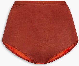 Two-tone jersey high-rise briefs