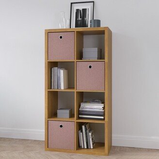 Tiramisubest 8-Cube Bookcase & BookShleves Organizer Storage with Opened Shelves
