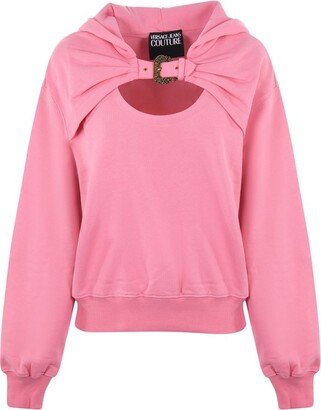 Cut-Out Detailed Puff Sleeved Hoodie