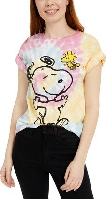 Juniors' Snoopy Woodstock Printed Graphic T-Shirt