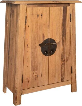 Bathroom Side Cabinet Solid Pinewood 23.2x12.6x31.5