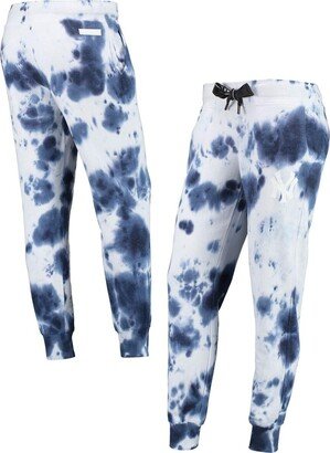 Women's Sport White, Navy New York Yankees Melody Tie-Dye Jogger Pants - White, Navy