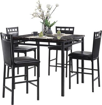 Madeline Counter Height Dining 5pc Set, (Square Table and 4 Chairs)