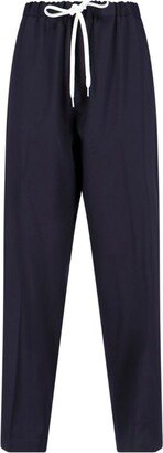 Drawstring Straight Leg Trousers-AM