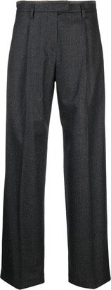 High-Waisted Straight-Leg Trousers-BI