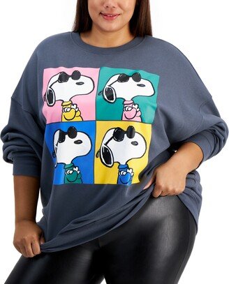 Grayson Threads, The Label Trendy Plus Size Snoopy Grid Graphic Sweatshirt
