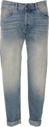 Logo-Patch Tapered-Leg Jeans-AC