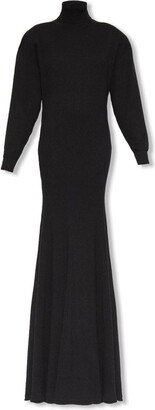 Roll-Neck Knitted Maxi Dress