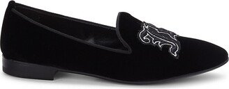 Logo Velvet Smoking Slippers