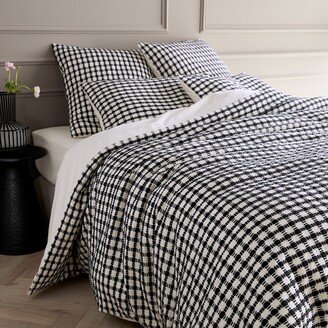 Mikonis Graphic 100% Washed Cotton Percale 200 Thread Count Duvet Cover