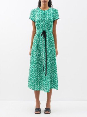 Rosie Printed Poplin Midi Dress